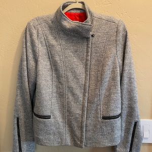 GAP Wool blend cropped moto jacket